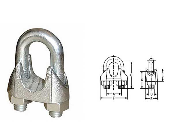 JTR-RC04 Galy Malleable Wire Rope Clips TypeA