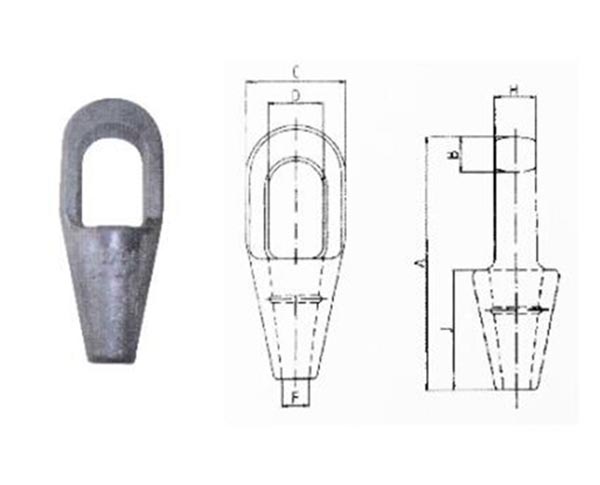 JTR-ST02 U.S.TYPE Grooved Closed Spelter Sockets（US417）