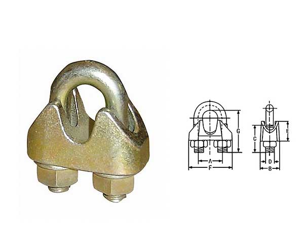 JTR-RC02 Din1142 Galv Malleable Wire Rope Clips 